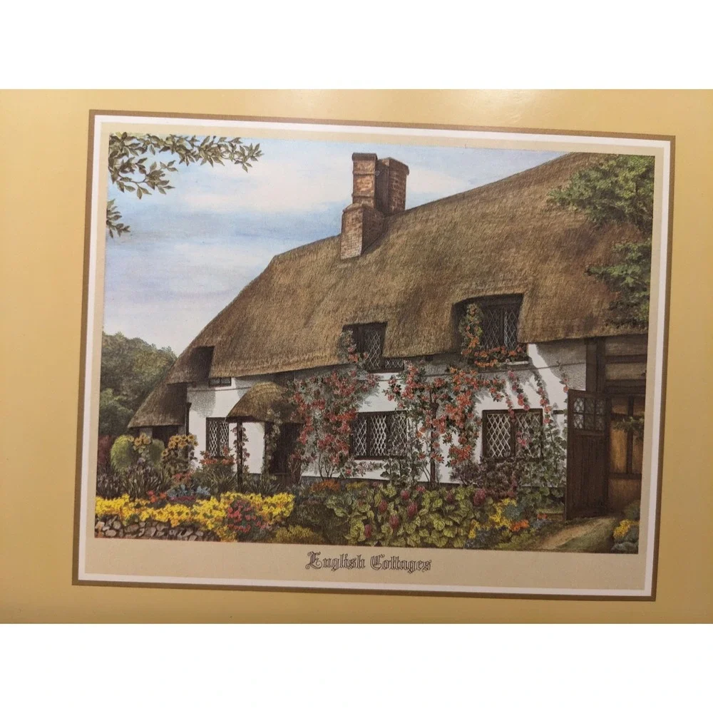 Pimpernel English Cottages Placemats Set‎ of 6 Cork Backed Made in England